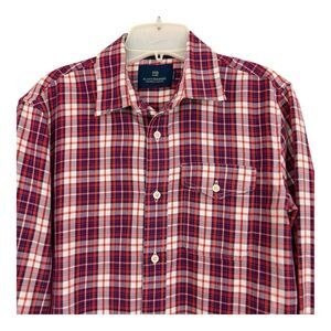 Scotch Soda Amsterdam Couture Bring It On Long Sleeve Shirt Mens Sz S Red Plaid
